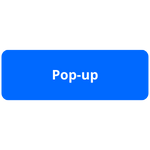 Pop-up - bouton bleu