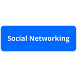 Social Networking - bouton bleu